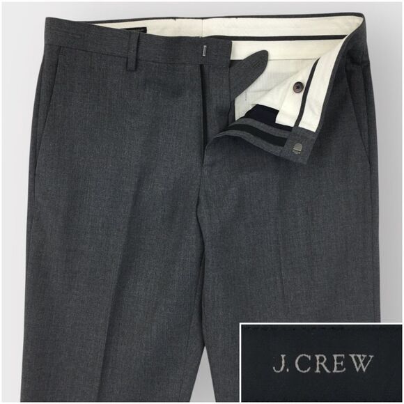 J. Crew Other - J Crew Ludlow Slim Dress Pants Slacks Mens Size 32x28 Tollegno Wool Flat Front